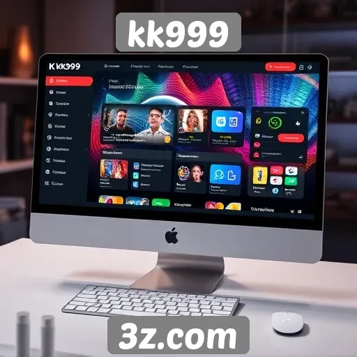 Interface do kk999 é intuitiva e moderna